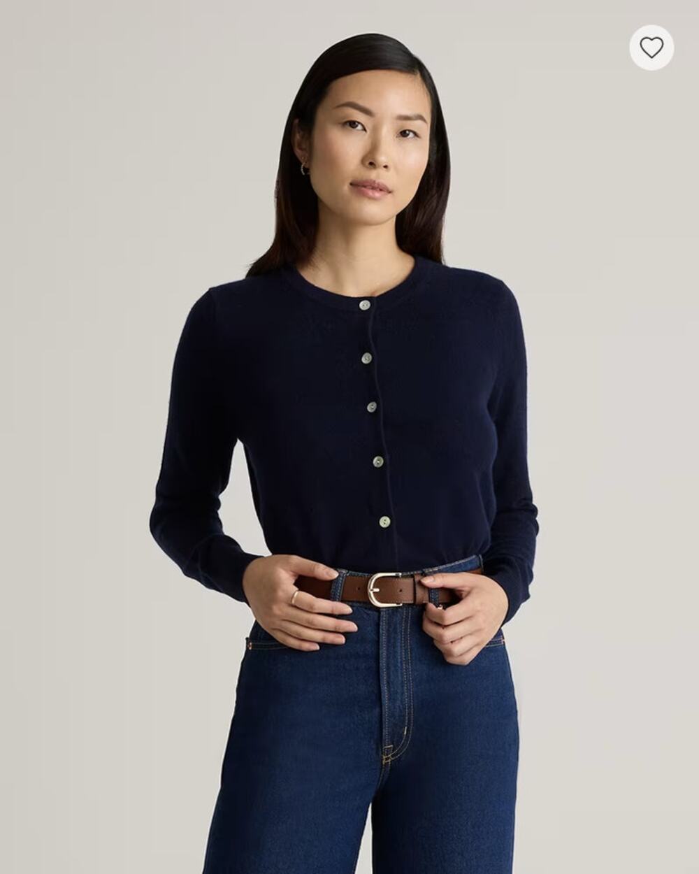 Quince Mongolian Cashmere Cardigan Navy Size L